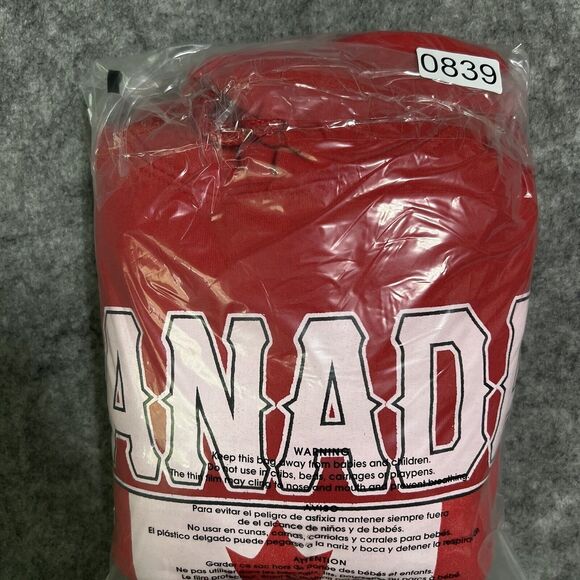 CANADA Flag Hoodie Sweater Men’s Medium Red Maple Leaf Hooded Sweatshirt Gildan - Picture 12 of 12
